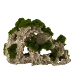 Décor d'aquarium Moss rock 3 coloris marron en résine de polyester - 25 x 9 x 17 cm