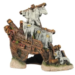 Décor d'aquarium Mât coloris multicolore en résine de polyester - 16 x 7,7 x 14,5 cm