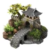 Décor d’aquarium pagode en polyrésine grise Europet Aqua Della