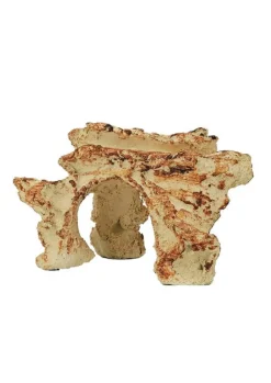 Décor pour aquarium céramique naturelle coloris beige 3 trous Tyrol