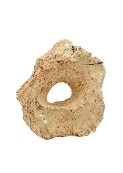 Décor pour aquarium céramique naturelle coloris beige 1 trou Tyrol - Taille S