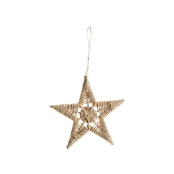 Décoration à suspendre étoile en jute naturel - Ø 10 cm