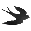 Décoration murale hirondelle noire en fonte 38x30 cm