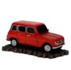 Décoration pour aquarium coloris rouge Voiture Vintage Française Aqua Della - 15 x 7,5 x 7 cm
