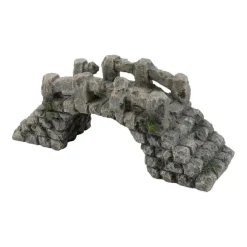 Décoration pour aquarium coloris gris Pont en pierre Aquatlantis - 19,8 x 6,8 x 8 cm