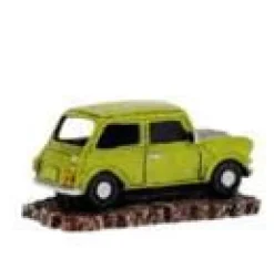 Décoration pour aquarium coloris vert Voiture Vintage Britannique Aqua Della - 12 x 6,5 x 5,5 cm
