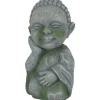 Décoration pour aquarium en résine coloris gris Zolux statue d'Asie Bouddha modèle 1