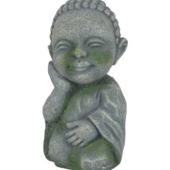 Décoration pour aquarium en résine coloris gris Zolux statue d'Asie Bouddha modèle 1