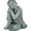Décoration pour aquarium en résine coloris gris Zolux statue d'Asie Bouddha modèle 2