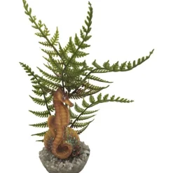 Décoration pour aquarium en résine coloris multicolore statuette hippocampe (livré aléatoirement parmi plusieurs couleurs)