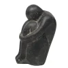 Décoration pour jardin aquatique coloris noir en pierre reconstituée figurine humaine SEDA SAD Instens - 45 cm