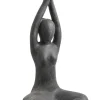 Décoration pour jardin aquatique coloris noir en pierre reconstituée figurine yoga SEDA Sukhasan Diving Hight - 125 cm