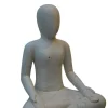 Décoration pour jardin aquatique coloris noir en pierre reconstituée figurine yoga SEDA Méditation - 30 cm