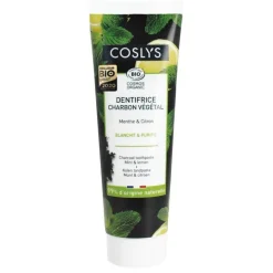 Dentifrice Charbon Menthe-Citron 100 g noir