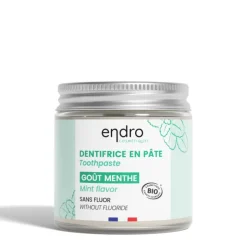 Dentifrice en pâte bio goût menthe en pot en verre - 185 g