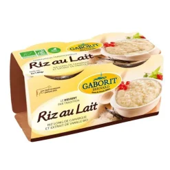 Dessert riz au lait bio Gaborit – 2 x 140 g