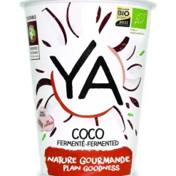 Dessert végétal fermenté coco nature gourmand en pot Ya - 400g