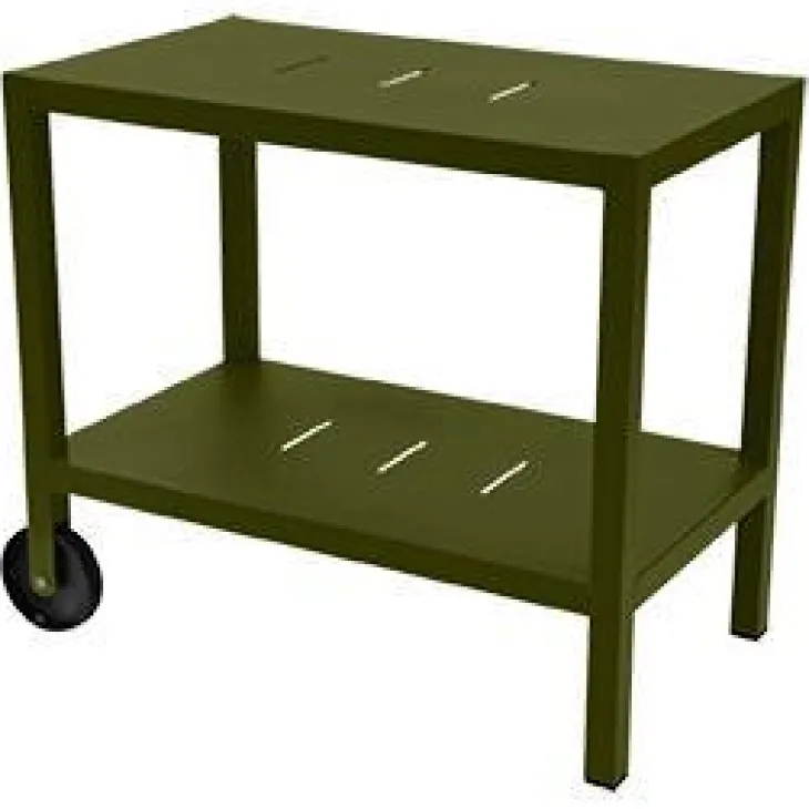 Desserte Quiberon coloris vert en aluminium Fermob - 90 x 50 x 75 cm