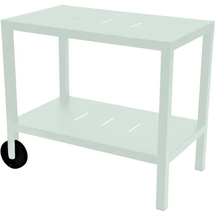 Desserte Quiberon coloris vert en aluminium Fermob - 90 x 50 x 75 cm