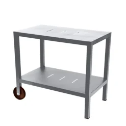 Desserte Quiberon Fermob en acier et aluminium coloris Blanc coton