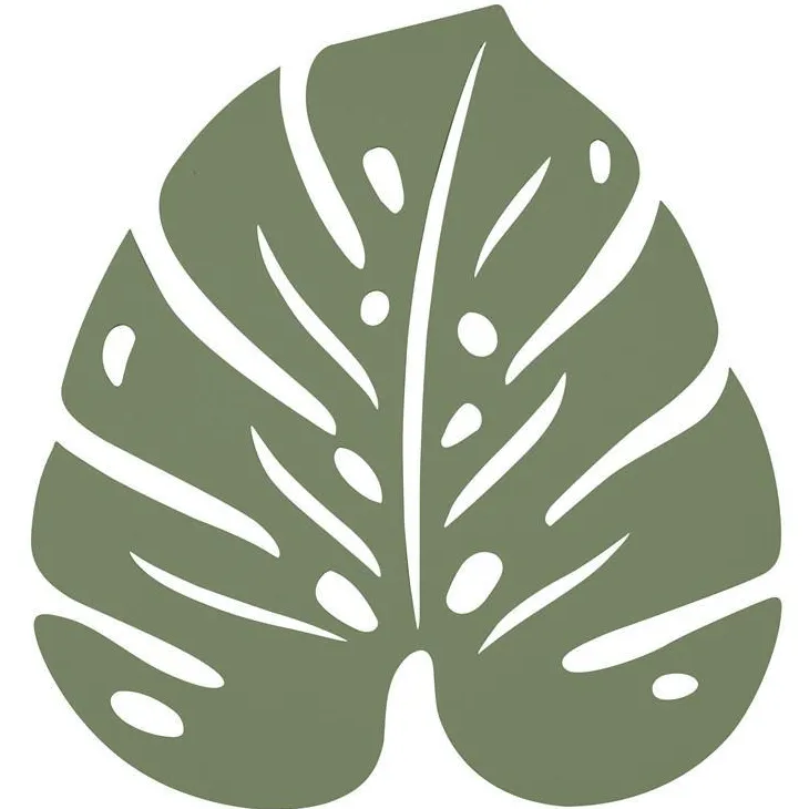 Dessous de plat en acier coloris vert cactus Fermob Monstera - 24 x 22 cm