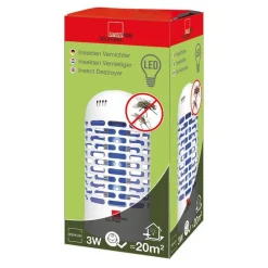 Destructeur d’Insectes Électrique LED 3 W 9,8x9,8x21 cm