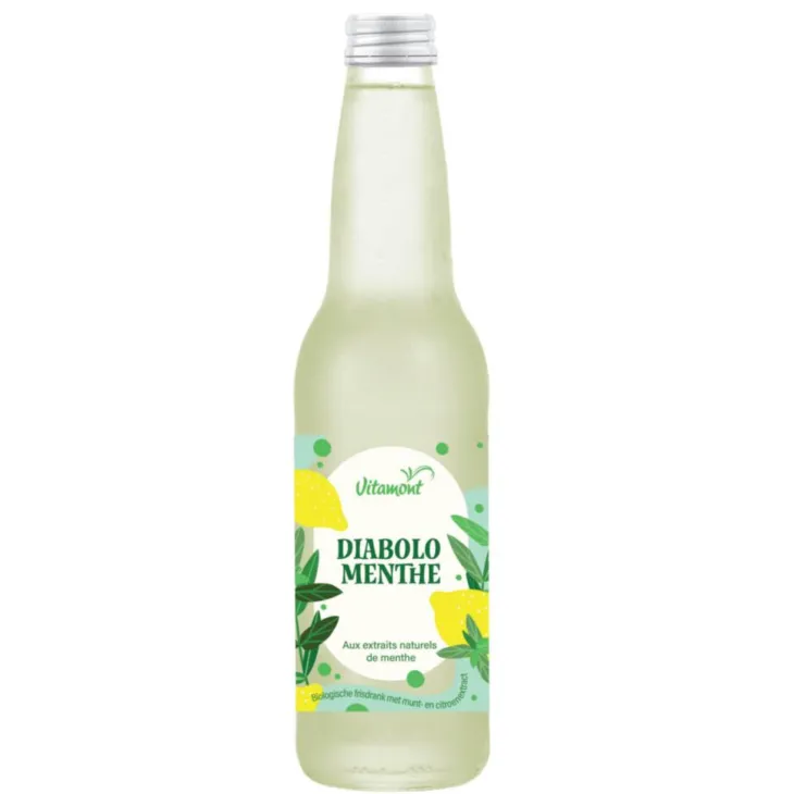 Diabolo Menthe Bio en bouteille de verre Vitamont - 33 cl