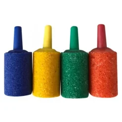 Diffuseur à air cylindrique coloré, AQUA NOVA - 2.5x1.5cm, lot de 4