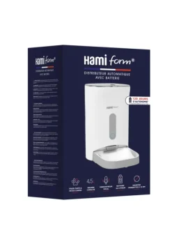 Distributeur automatique de croquettes pour chat et petit chien coloris blanc Hami form - 4,5 L