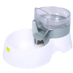 Distributeur eau et nourriture pour chien coloris noir Europet - 28,5 x 18,5 x 16 cm