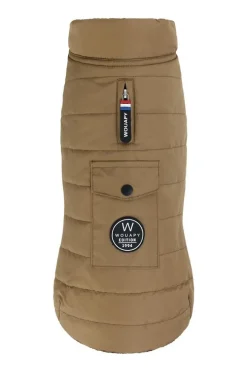 Doudoune pour chien en tissu recyclé coloris camel Wouapy - Taille XXS