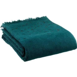 Drap de bain coton coloris pétrole Julia - 90 x 150 cm