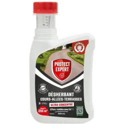 Désherbant ultra concentré cours et allées en bidon auto-doseur Protect Expert - 800 ml