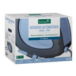 Dévidoir automatique mural 35 m botanic® - Kit complet avec enroulement automatique