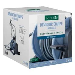Dévidoir équipé à pédale botanic® - Kit complet pour un enroulement facile