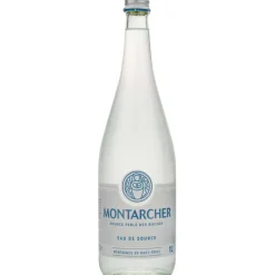 Eau de source plate en bouteille de verre Montarcher - 1 L