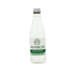 Eau de source pétillante en bouteille de verre Montarcher - 33 cl