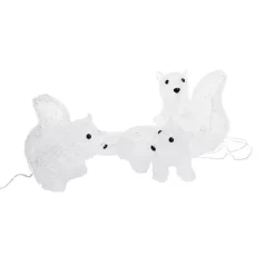 Ecureuil lumineux LED à lumière fixe - 26 x 19 x 17 cm