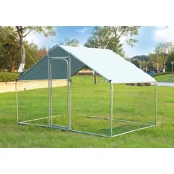 Enclos run volailles gris de 6 m²