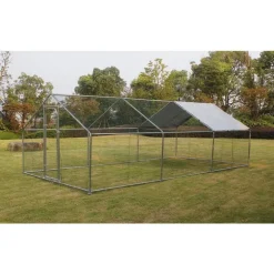 Enclos run volailles gris de 18 m²