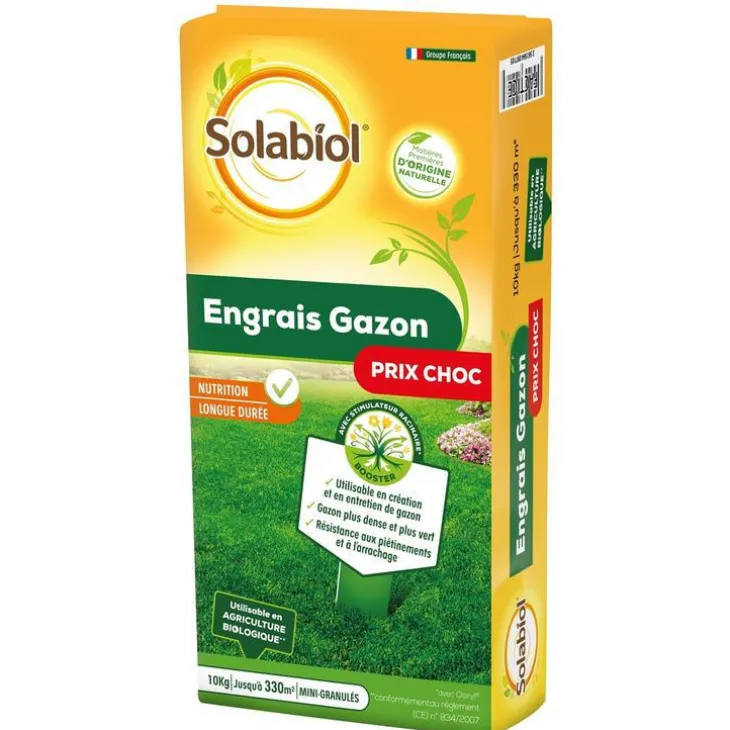 Engrais pour gazon Solabiol - le sac de 10 kg