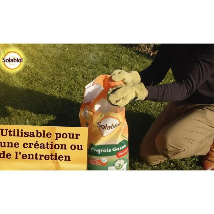 Engrais pour gazon Solabiol - le sac de 10 kg