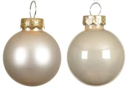 Ensemble de 20 boules en verre émaillé et mat perle - Ø 6 cm