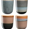 Ensemble de 4 mugs en porcelaine colorée 330 ml - Les 4 pièces