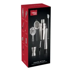 Ensemble pour cocktail en acier argent Vacuvin - les 7 pièces