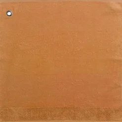 Essuie mains Oeillet Curl coloris orange en coton - 50 x 50 cm