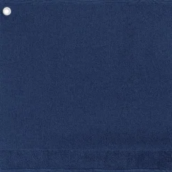 Essuie-mains bleu encre avec œillet Curl – 50 x 50 cm