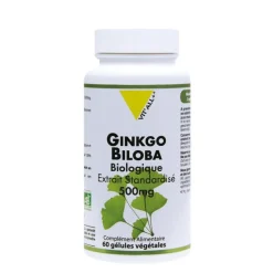 Extrait standardisé de ginkgo biloba bio en boite de 500 mg
