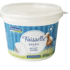 Faisselle de brebis bio au lait entier Biochamps – 450 g