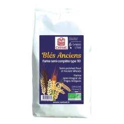 Farine de blés anciens T110 bio en sac de 1 kg